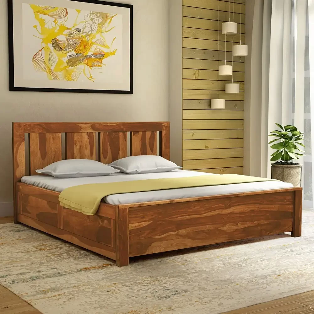 Solid Wood Bed S4