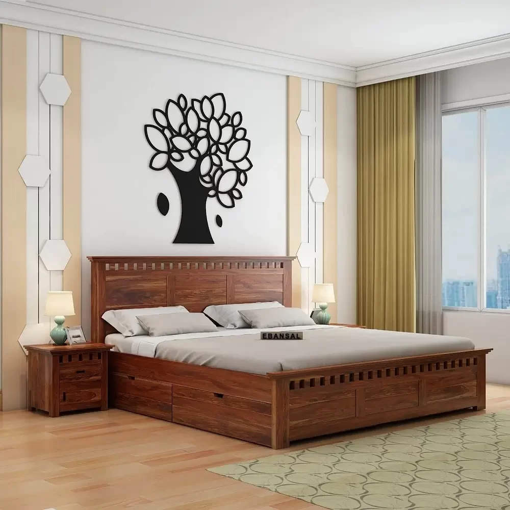 Solid Wood Bed