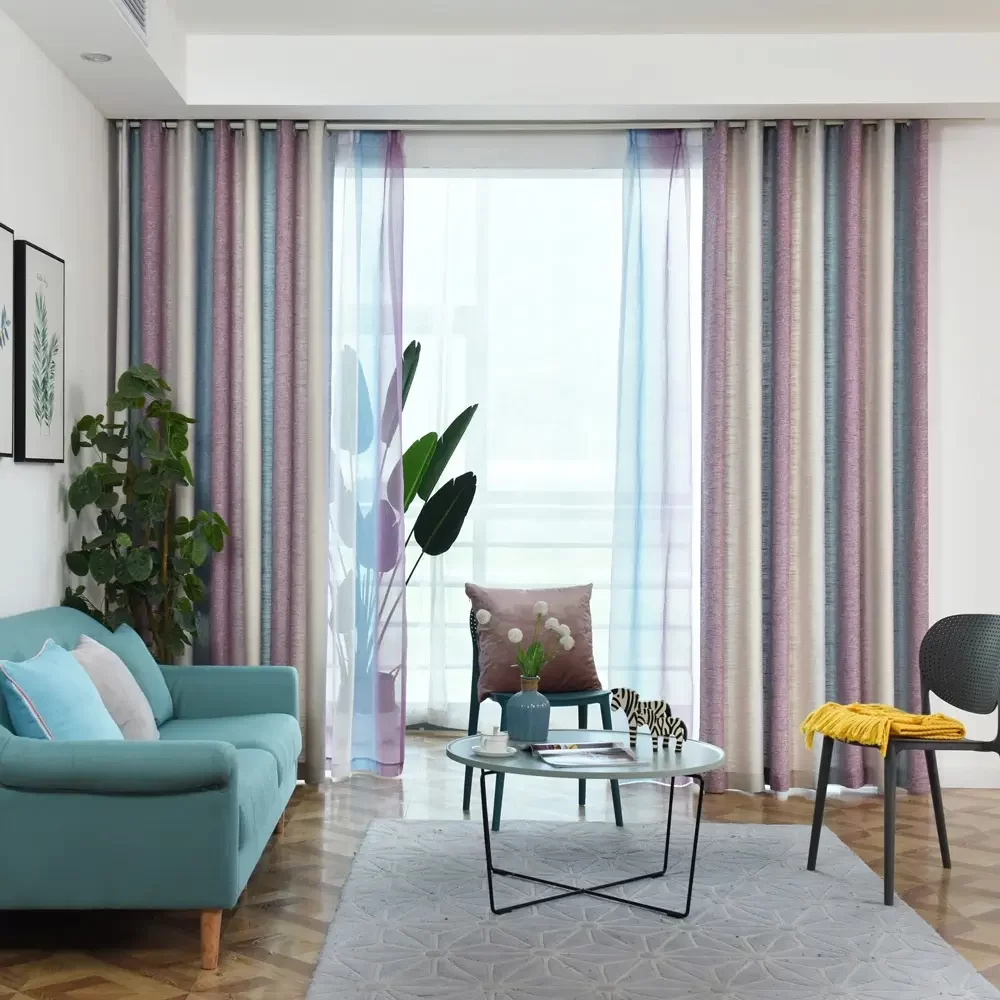 Striped Blackout Curtains