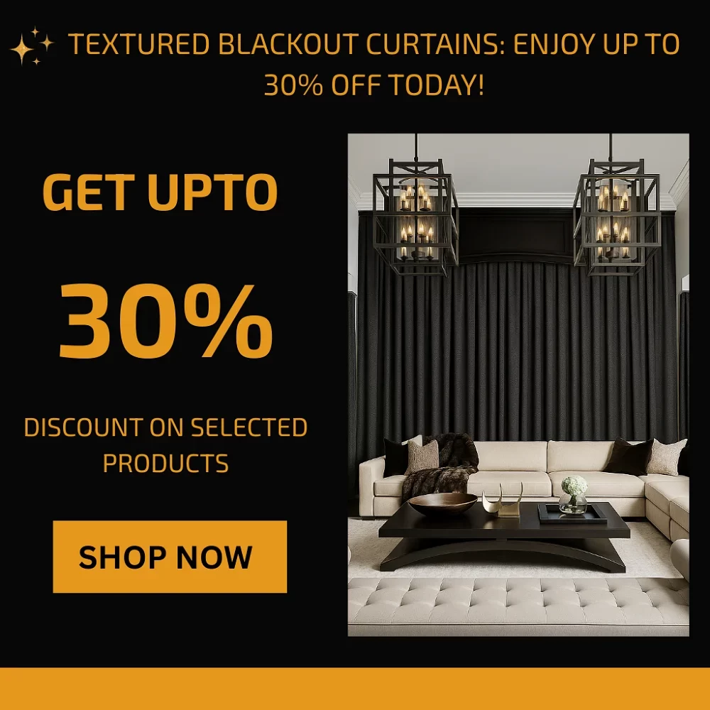 Textured Blackout Curtains