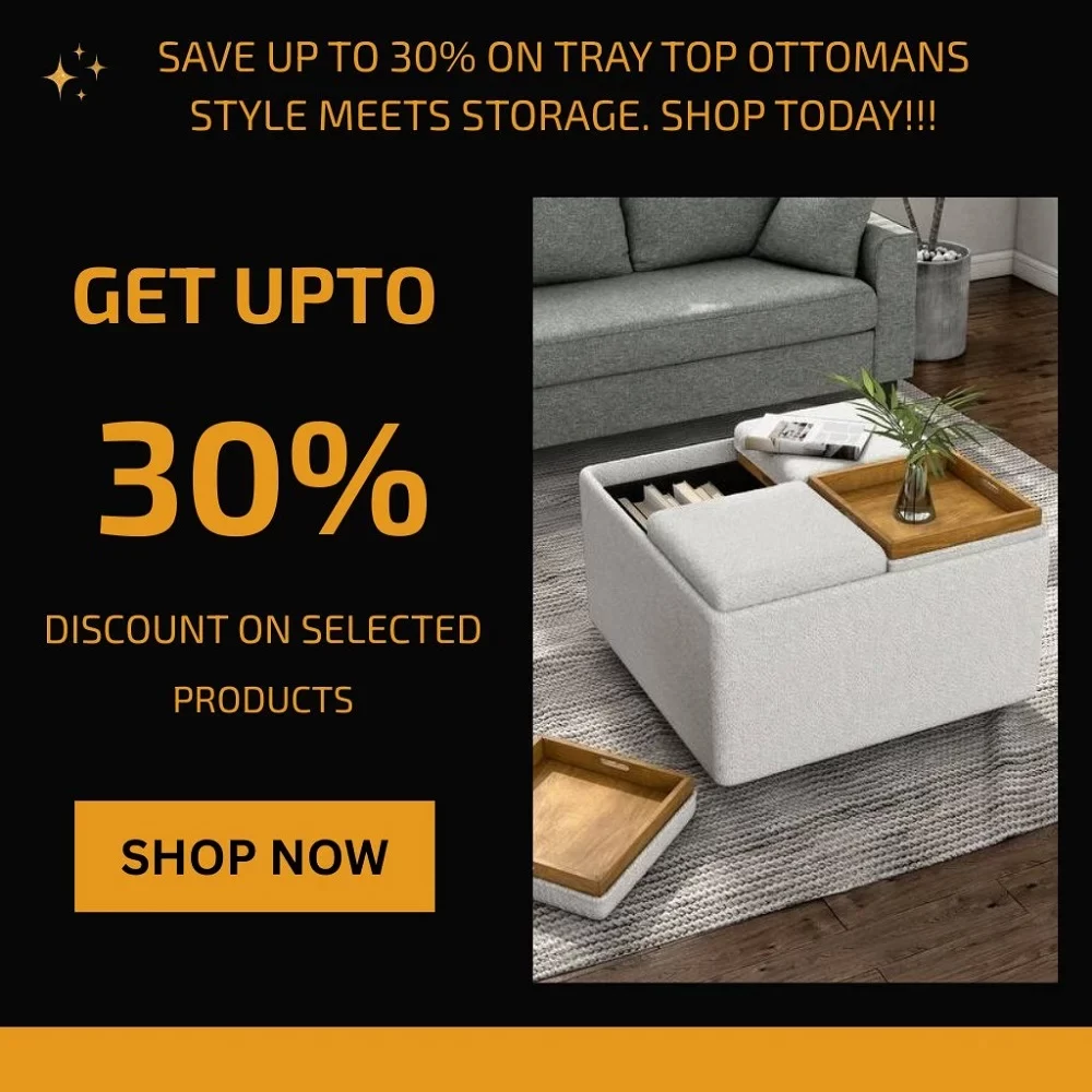 Tray Top Ottoman