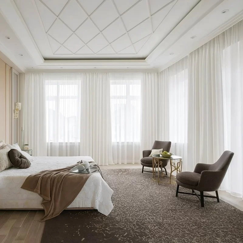 White Blackout Curtains [Layered White Blackout Curtains]