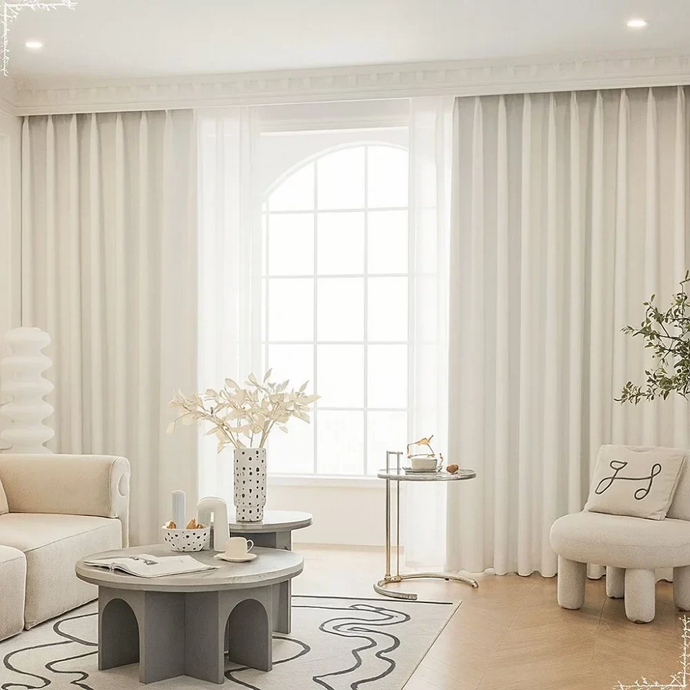 White Blackout Curtains [Residential]