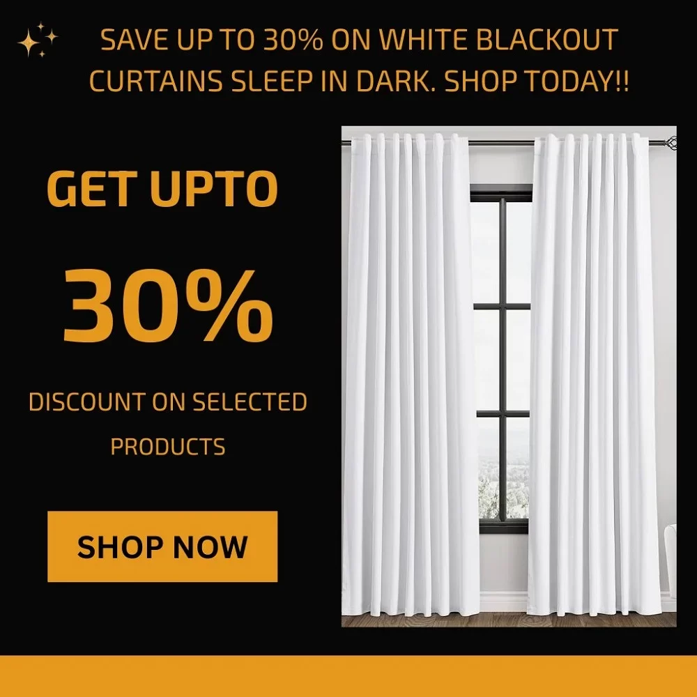 White Blackout Curtains