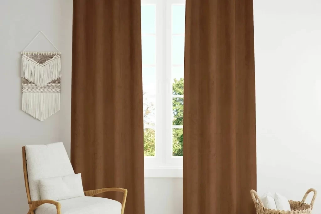 brown blackout curtains