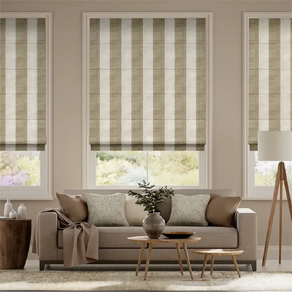 coffee cream roman blind