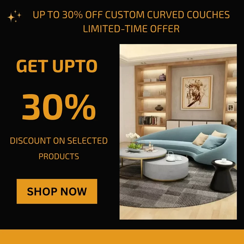 custom curved couches