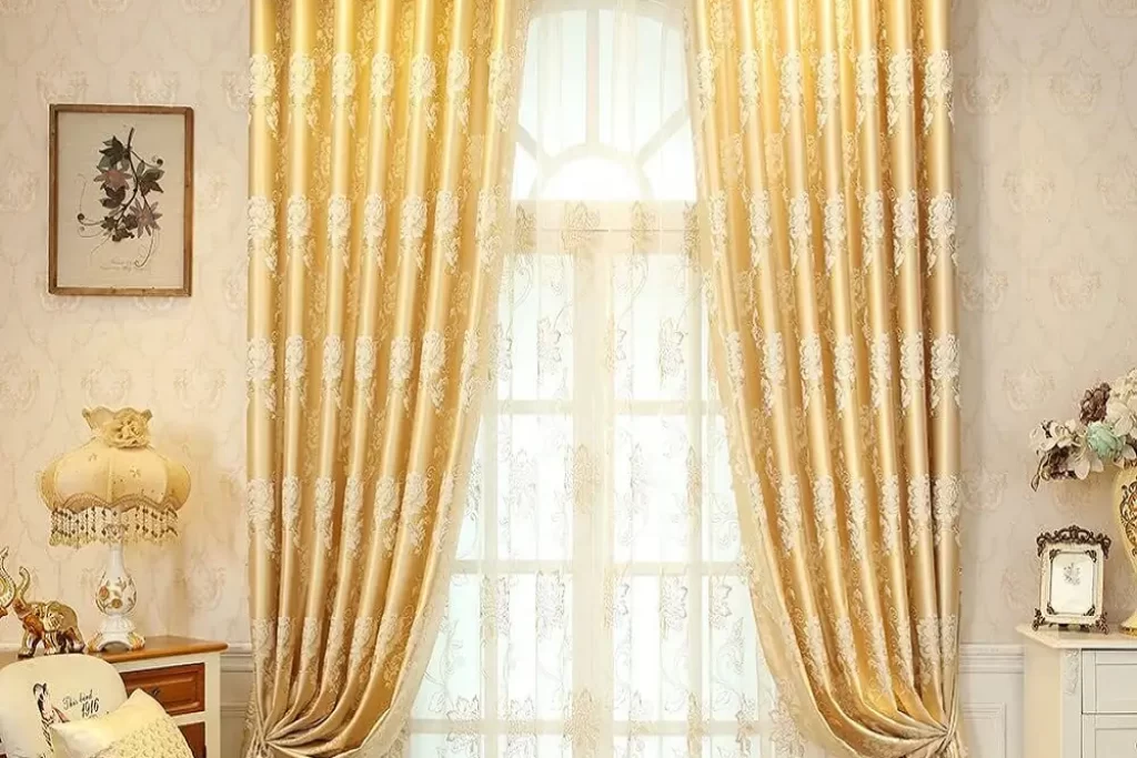 gold curtains 1