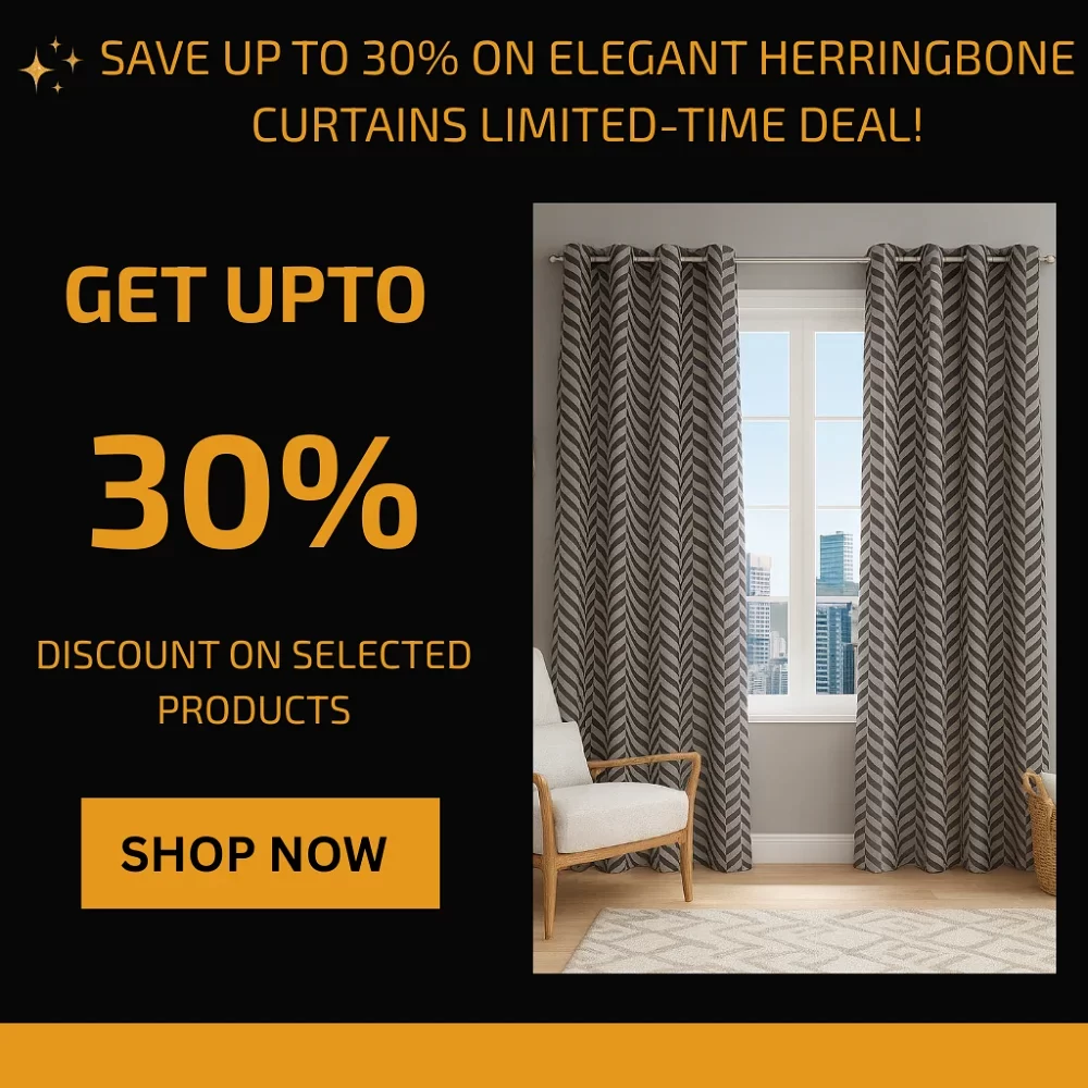 herringbone curtains