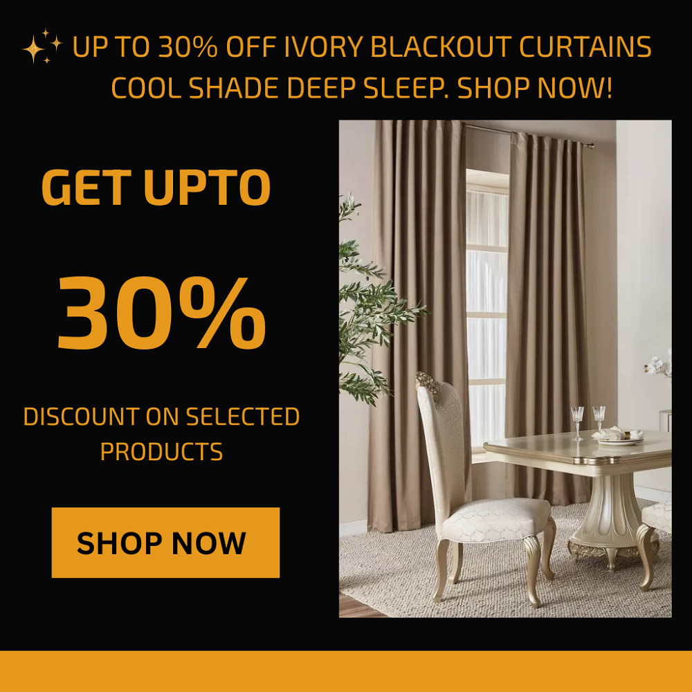 ivory blackout curtains