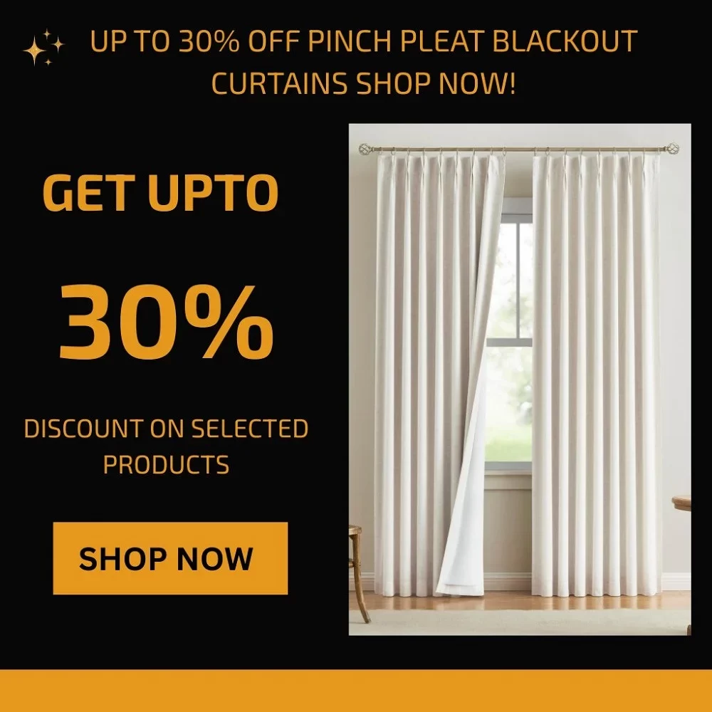 pinch pleat blackout curtains