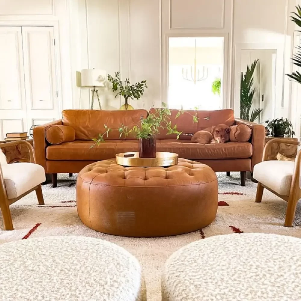 round ottoman Residential