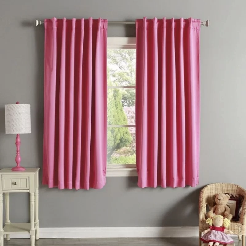 thermal pink curtains